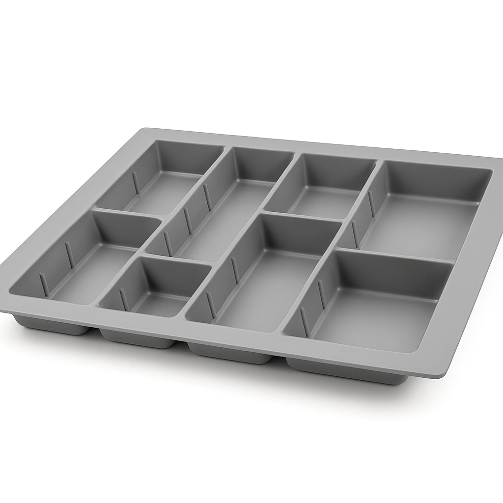 gray_cutlery_tray_enhanced جای قاشق و چنگال داخل کشو ملونی کد(9008) - Image 1