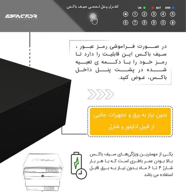 سیف باکس کشوی رمزدار مدل +SBX1 برند مورف و فکتور - تصویر 4